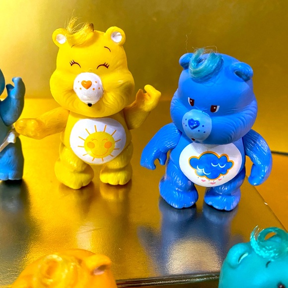 CARE BEARS VTG 80’s COLLECTIBLE BUNDLE OF 8 POSABLE CARE BEARS by KENNER 3.5” - Picture 10 of 16